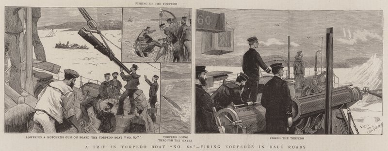 A Trip in Torpedo Boat No 60, Firing Torpedoes in Dale Roads by Charles J. Staniland
