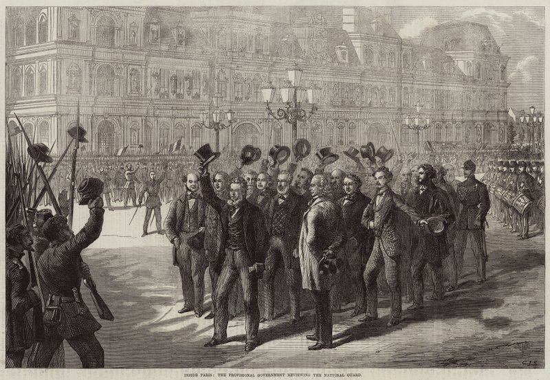 Inside Paris, the Provisional Government reviewing the National Guard by Charles J. Staniland