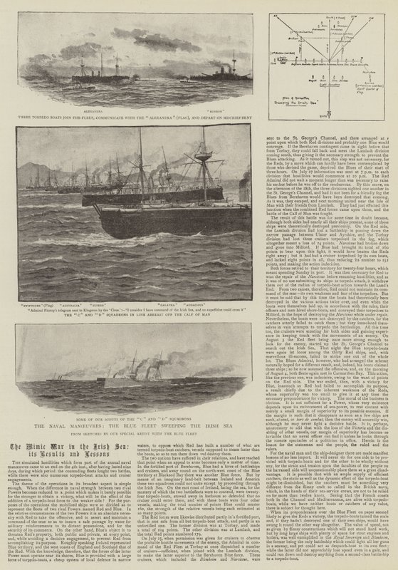 The Naval Manoeuvres, the Blue Fleet Sweeping the Irish Sea by Charles J. Staniland