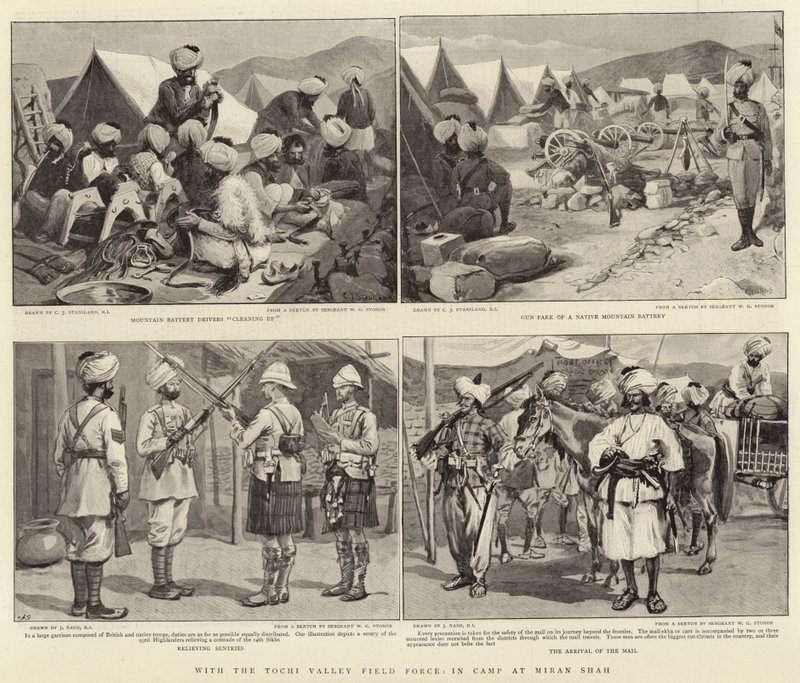 With the Tochi Valley Field Force, in Camp at Miran Shah by Charles J. Staniland