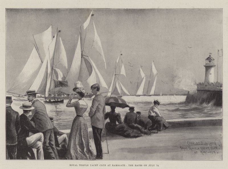 Royal Temple Yacht Club at Ramsgate, the Races on 14 July by Charles John de Lacy