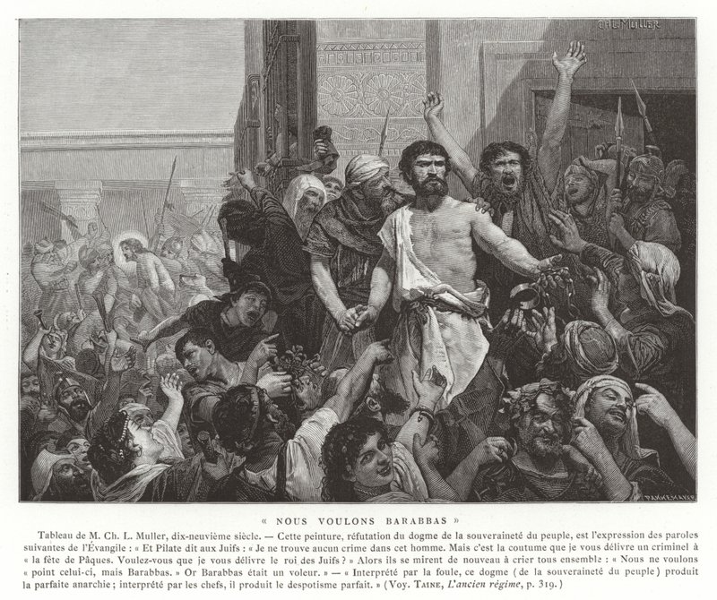 We Want Barabbas by Charles Louis Lucien Muller