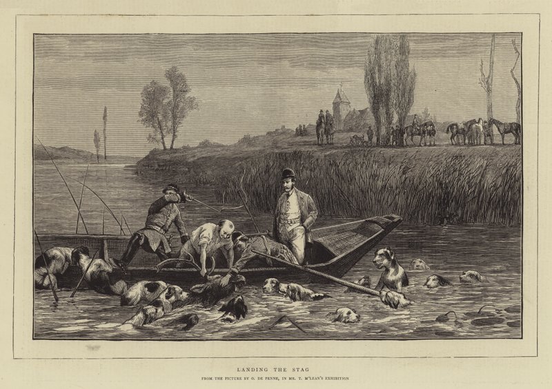Landing the Stag by Charles Oliver de Penne