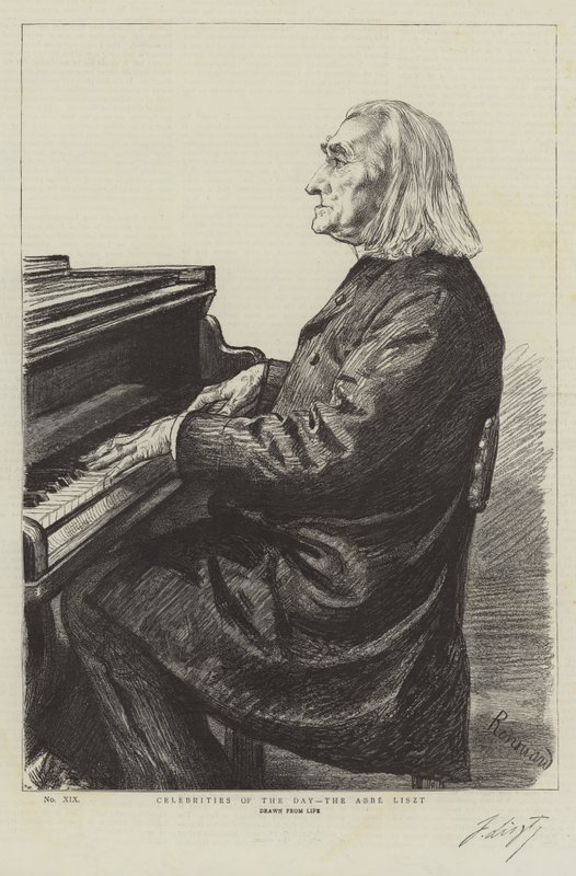 Celebrities of the Day, the Abbe Liszt by Charles Paul Renouard