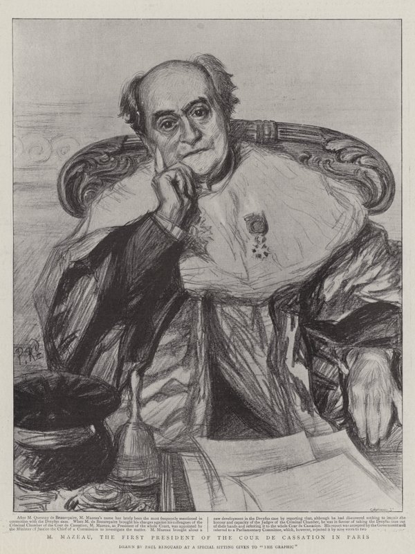 M Mazeau, the First President of the Cour de Cassation in Paris by Charles Paul Renouard
