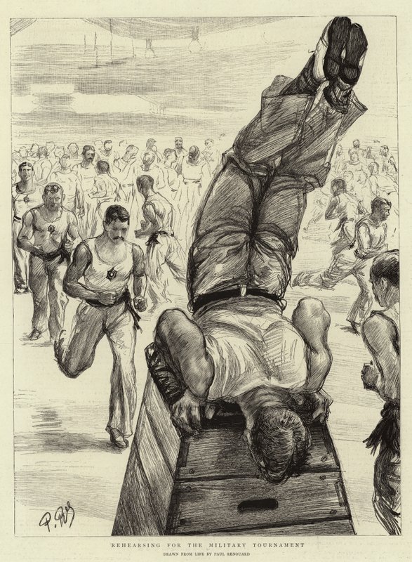 Rehearsing for the Military Tournament by Charles Paul Renouard