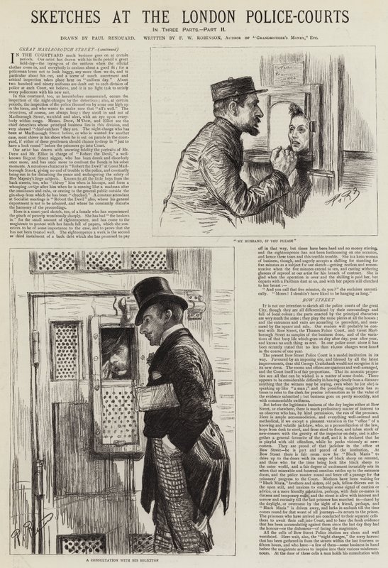 Sketches at the London Police-Courts by Charles Paul Renouard