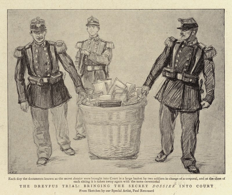 The Dreyfus Trial, bringing the Secret Dossier into Court by Charles Paul Renouard