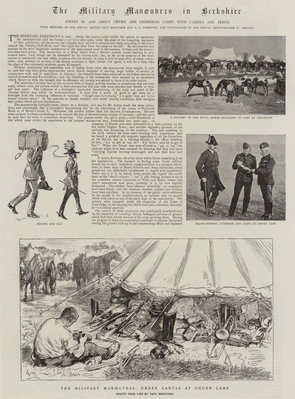 The Military Manoeuvres in Berkshire by Charles Paul Renouard