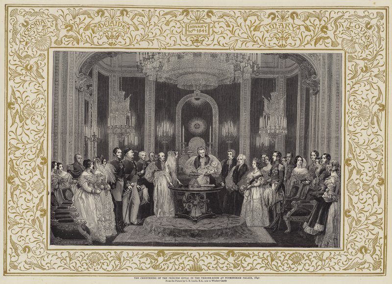 The Christening of the Princess Royal in the Throne-Room at Buckingham Palace, 1841 by Charles Robert Leslie