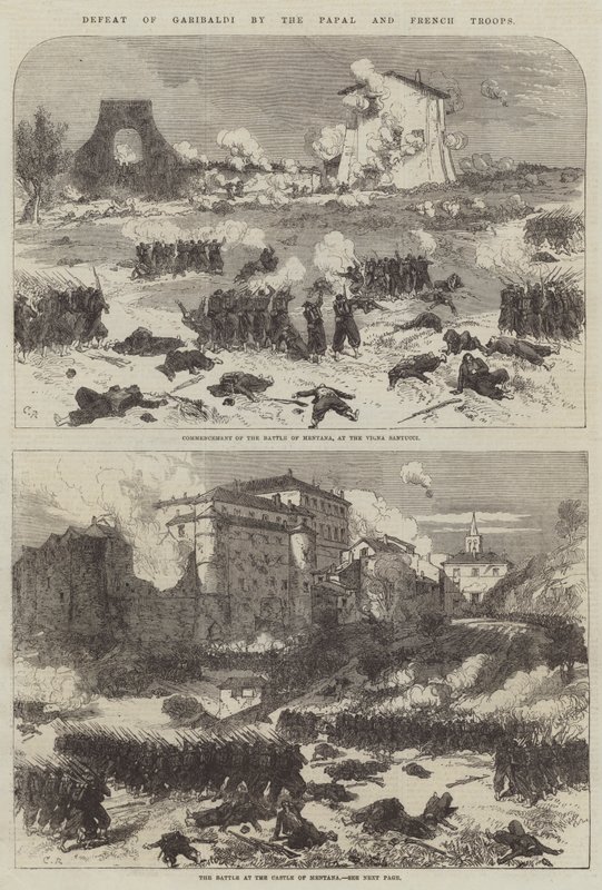 Defeat of Garibaldi by the Papal and French Troops by Sir John Charles Robinson