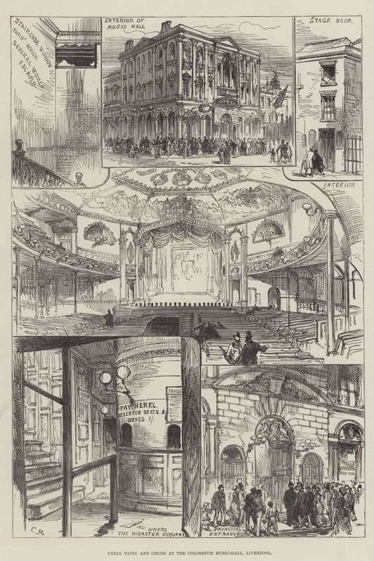 Fatal Panic and Crush at the Colosseum Music-Hall, Liverpool by Sir John Charles Robinson
