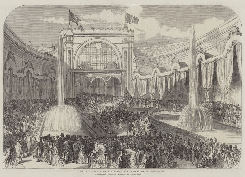 Opening of the Paris Exhibition, the Central Garden by Sir John Charles Robinson