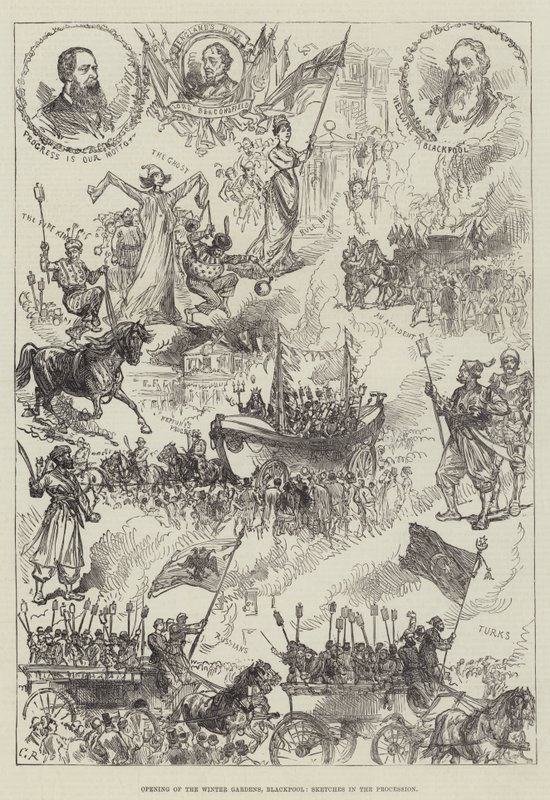 Opening of the Winter Gardens, Blackpool, Sketches in the Procession by Sir John Charles Robinson