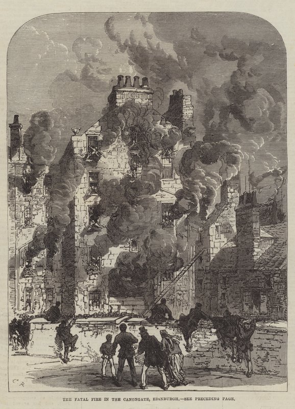 The Fatal Fire in the Canongate, Edinburgh by Sir John Charles Robinson