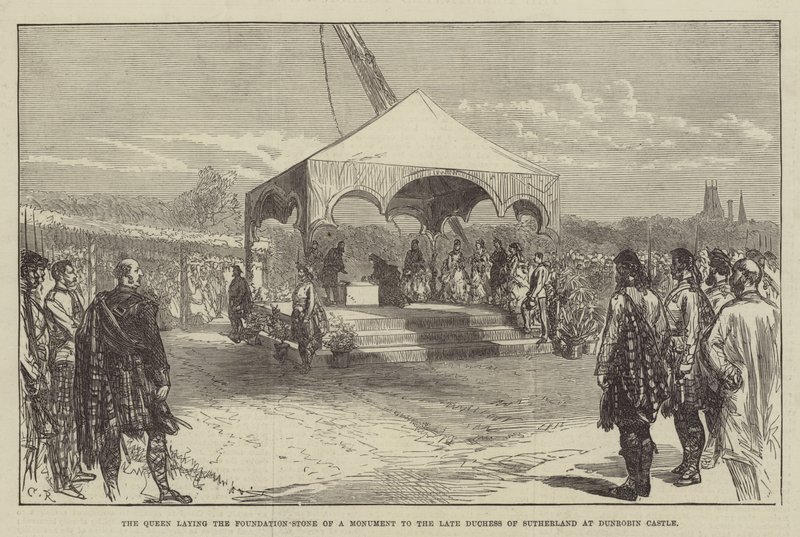 The Queen Laying the Foundation-Stone of a Monument to the Late Duchess of Sutherland at Dunrobin Castle by Sir John Charles Robinson