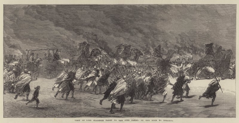 Visit of Lord Clarence Paget to the Suez Canal, on the Road to Ismailia by Sir John Charles Robinson