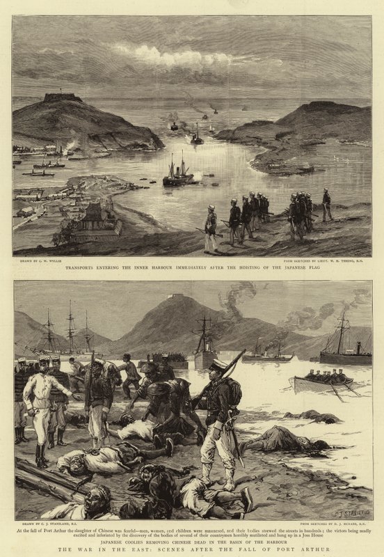 The War in the East, Scenes after the Fall of Port Arthur by Charles William Wyllie