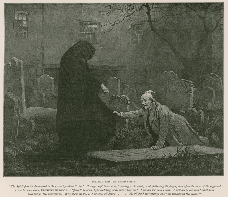 Illustration for A Christmas Carol by Charles Dickens by Charles (after) Green