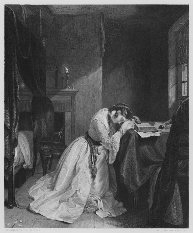 Clarissa Harlowe by Charles (after) Landseer