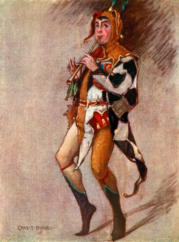 Twelfth Night: Feste, The Clown, Mr Courtice Pounds by Charles A. Buchel