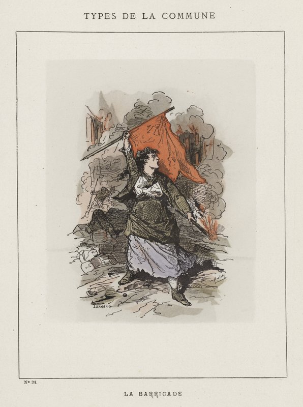 La Barricade by Charles Albert d Arnoux Bertall