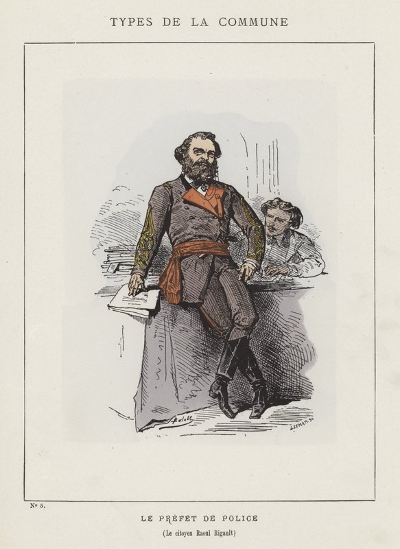 The Prefect of Police, Citizen Raoul Rigault by Charles Albert d Arnoux Bertall