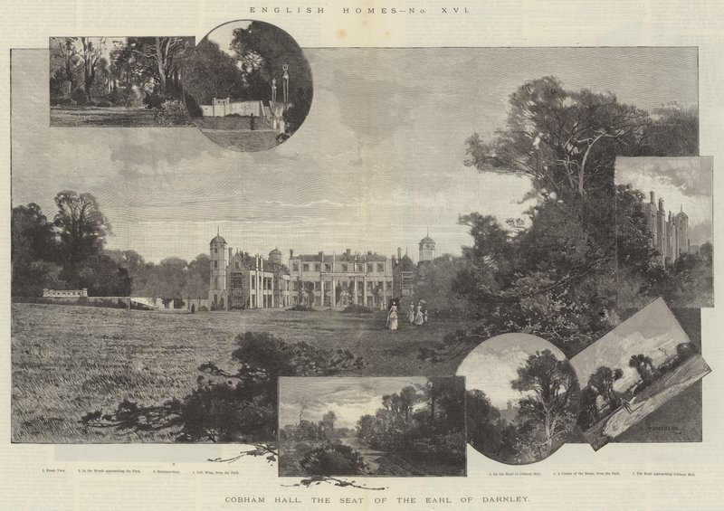 Cobham Hall, the Seat of the Earl of Darnley by Charles Auguste Loye