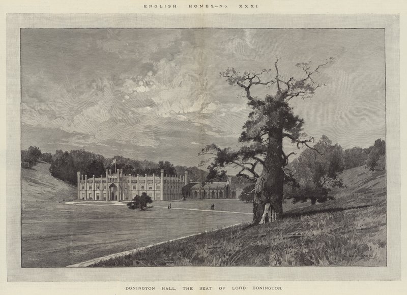 Donington Hall, the Seat of Lord Donington by Charles Auguste Loye