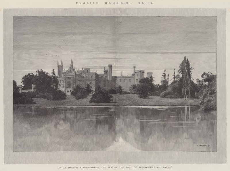 English Homes, Alton Towers, Staffordshire, the Seat of the Earl of Shrewsbury and Talbot by Charles Auguste Loye