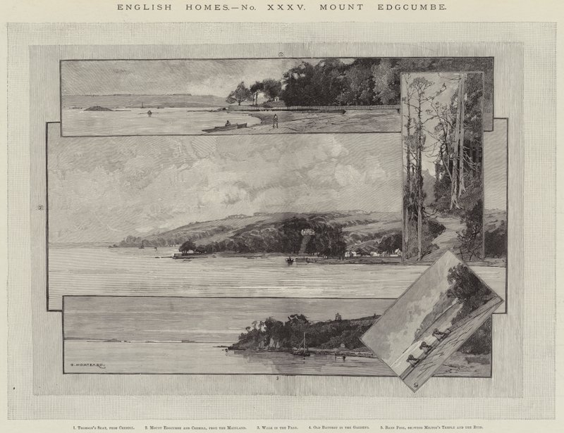 English Homes, Mount Edgcumbe by Charles Auguste Loye