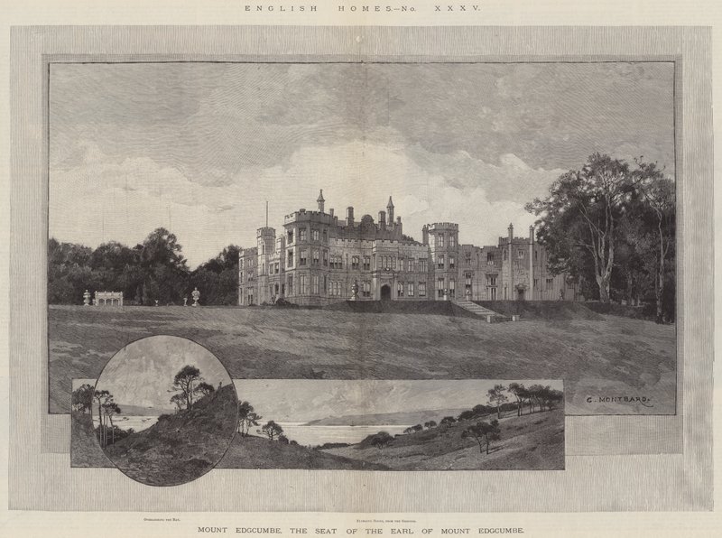 English Homes, Mount Edgcumbe, the Seat of the Earl of Mount Edgcumbe by Charles Auguste Loye