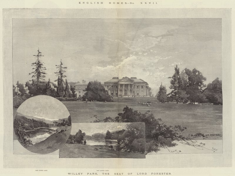 English Homes, Willey Park, the Seat of Lord Forester by Charles Auguste Loye