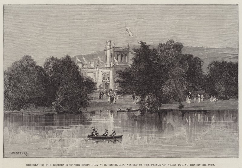 Greenlands, the Residence of the Right Honourable W H Smith, MP, visited by the Prince of Wales during Henley Regatta by Charles Auguste Loye