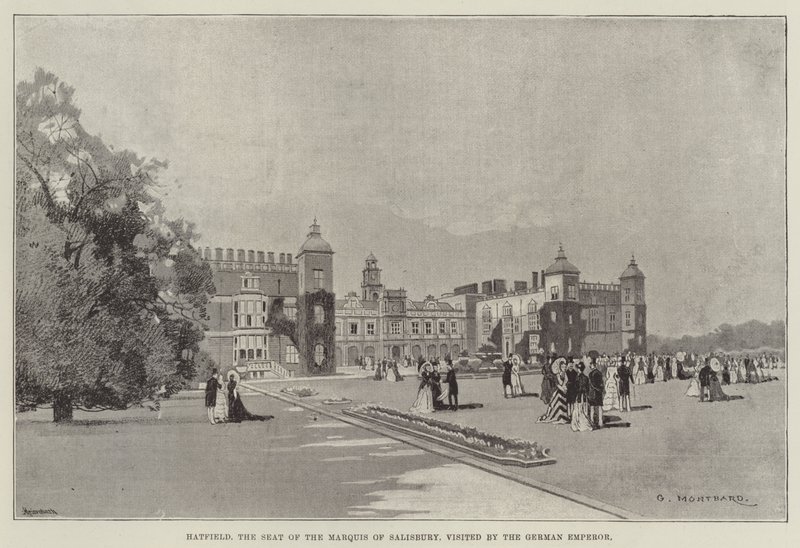 Hatfield, the Seat of the Marquis of Salisbury, Visited by the German Emperor by Charles Auguste Loye
