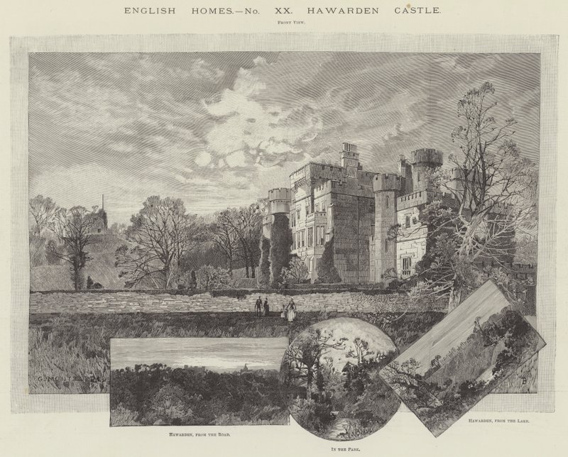 Hawarden Castle by Charles Auguste Loye