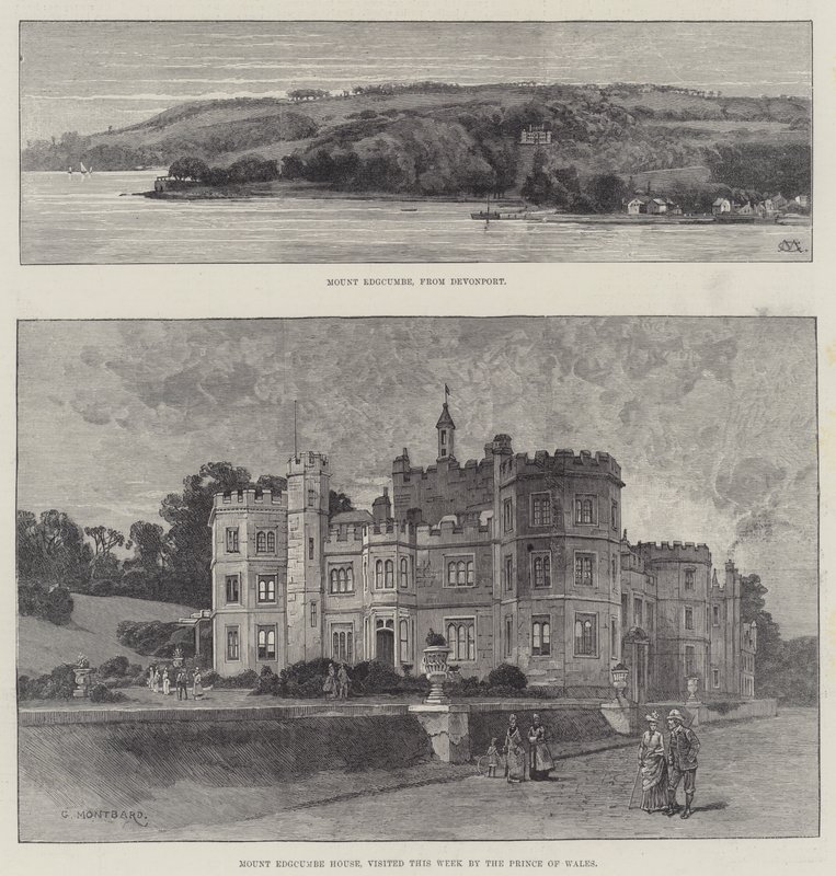 Mount Edgcumbe House by Charles Auguste Loye