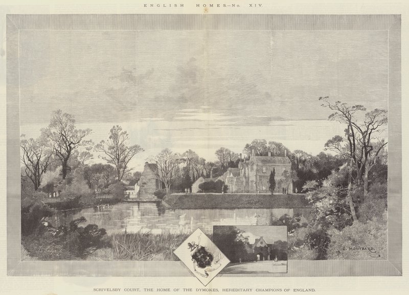 Scrivelsby Court, the Home of the Dymokes, Hereditary Champions of England by Charles Auguste Loye