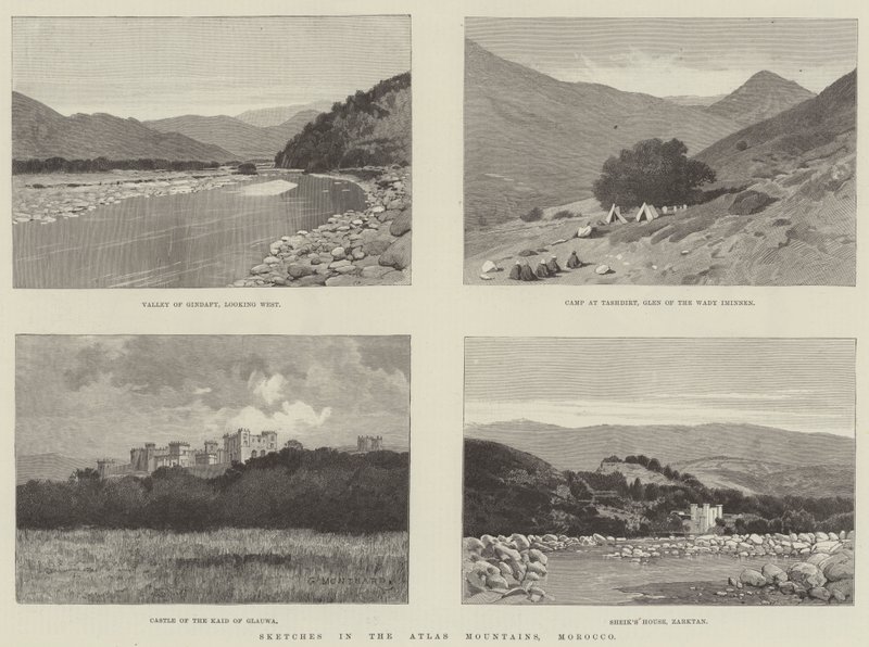Sketches in the Atlas Mountains, Morocco by Charles Auguste Loye