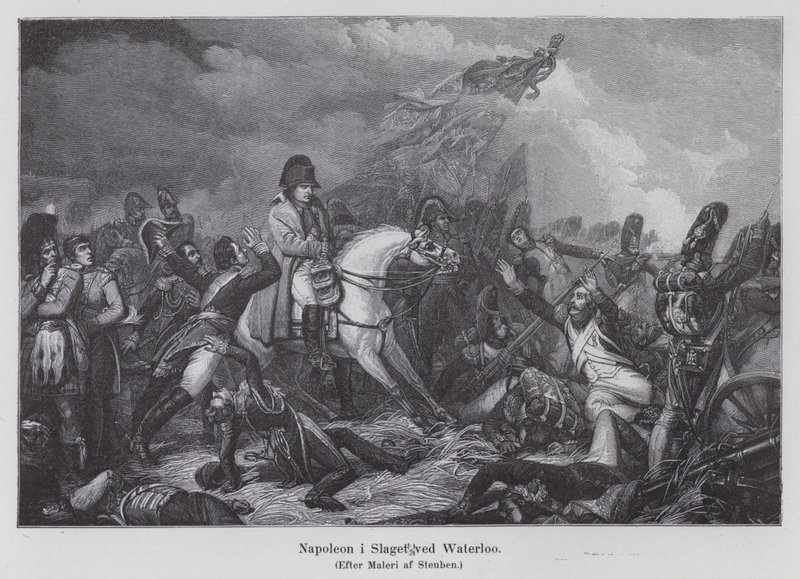 Napoleon at the Battle of Waterloo by Charles Auguste Steuben