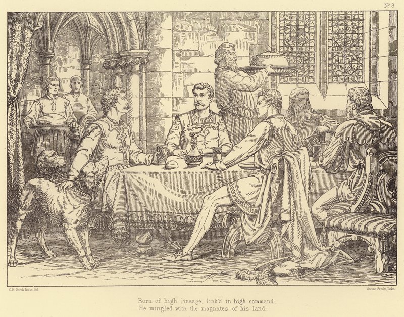 Illustration for Lara, A Tale by Lord Byron by Charles Bell Birch