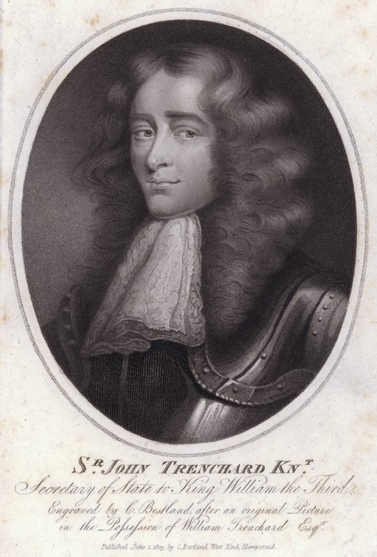Sir John Trenchard, English politician and Secretary of State for the Northern Department under King William III by Charles Bestland