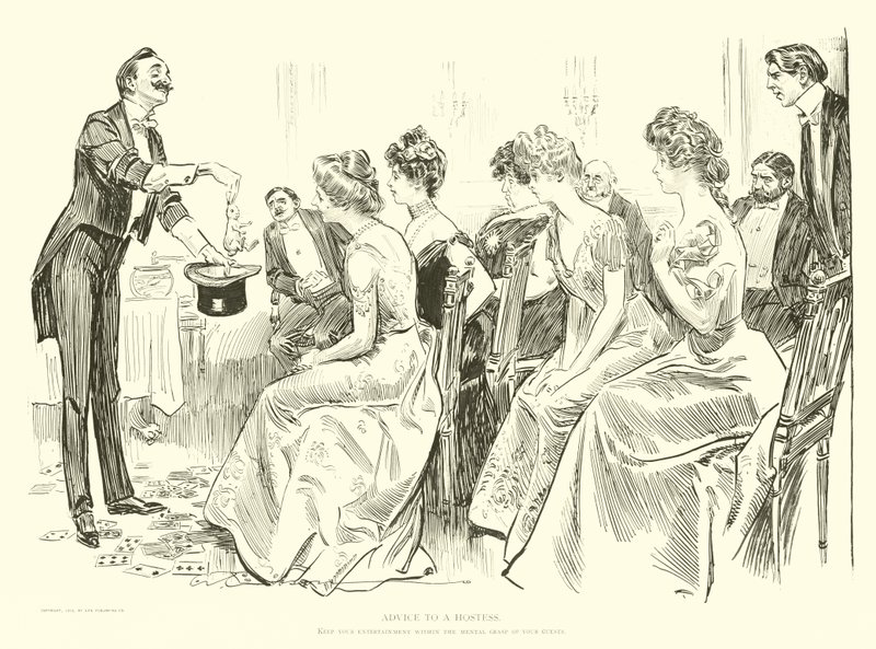 Illustration for The Social Ladder by Charles Dana Gibson