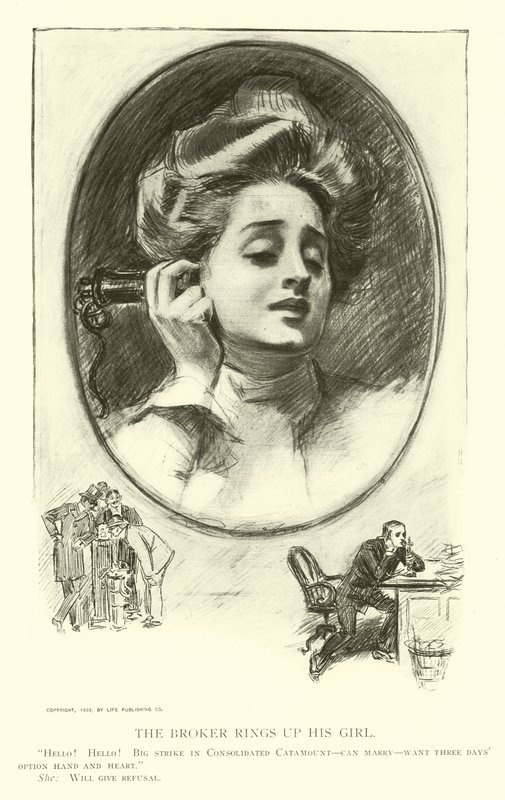 Illustration for The Social Ladder by Charles Dana Gibson