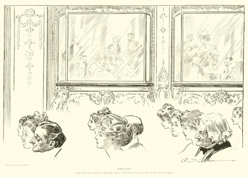 Illustration for The Social Ladder by Charles Dana Gibson