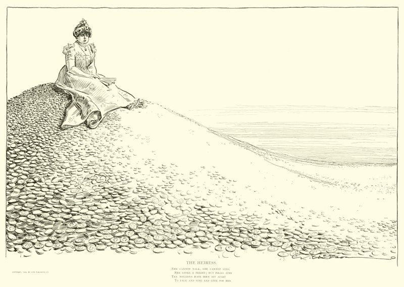 Illustration for The Social Ladder by Charles Dana Gibson