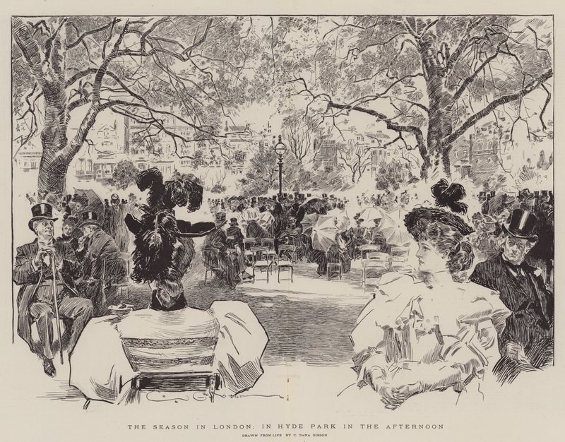 The Season in London, in Hyde Park in the Afternoon by Charles Dana Gibson