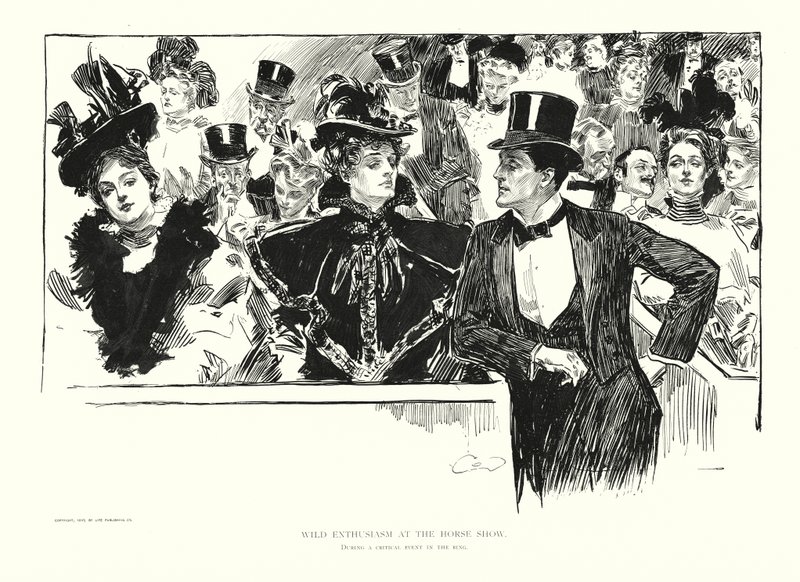 Wild Enthusiasm at the Horse Show by Charles Dana Gibson