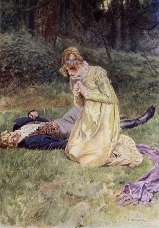 Illustration for The Amateur Gentleman by Jeffery Farnol by Charles Edmund (after) Brock