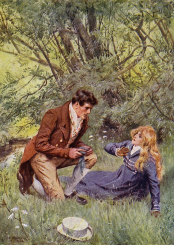 Illustration for The Amateur Gentleman by Jeffery Farnol by Charles Edmund (after) Brock